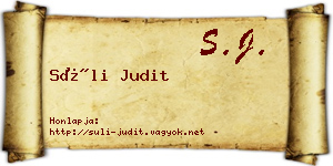 Süli Judit névjegykártya